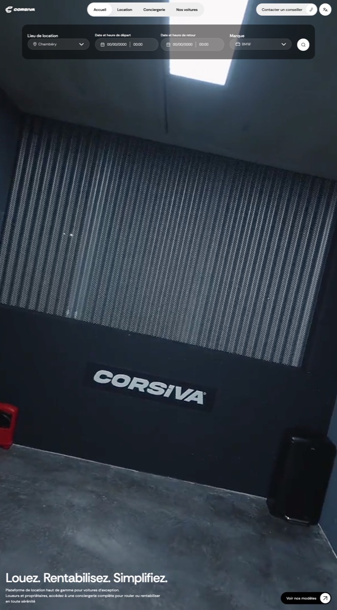 corsiva.fr — premium rental, 100% online